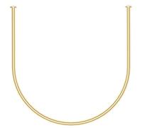 Gold U-Shaped Metal Curt Rings - 100x100 cm Wall-Mounted Room Divider - Chic for Dressing Room Studio & Living Space Decor