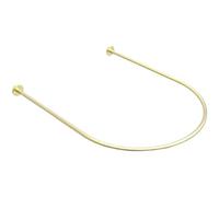 Gold U-Shaped Shower Curtain Rod - Wall-Mounted Decorative Rod for Fitting Rooms & Retail Stores - 100x100cm Stylish Ring Shelf Solution