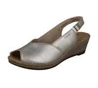 (Gold, UK 3.5) Ladies Rieker Slingback Wedge Sandals 62462
