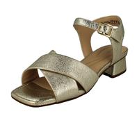 (Gold, UK 5) Ladies Clarks Square Toe Sandals - Serina 35 Cross
