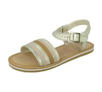 (Gold, UK 7 Infant) Girls Clarks Casual Sandals Finch Stride - F Fit