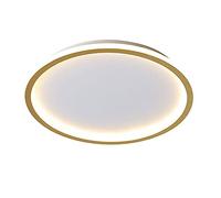 Gold ultra-thin 1.5 inches LED Flush Mount Ceiling Light Glowing design outside the frame Ceiling Lamp Three-color dimming and adjustable Ceiling Lighting For corridors, stairwells, bedroom