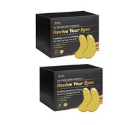 Gold Under Eye Patches, 20 Pairs Gel Eye Pads Skincare, Crystal Gold Anti-Wrinkle Anti-Ageing Eye Wrinkle Pads & Patches, Collagen Powder Eye Mask Facial Moisturizer (2)
