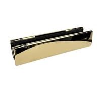 Gold UPVC 12 Inch Heavy Duty Letterbox - Fits 40-80mm Door Thickness, Durable & Secure Mail Slot Letter Plate