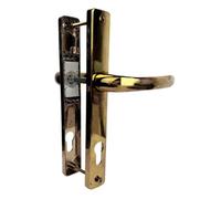Gold UPVC Inline Lever uPVC Door Handle - Sprung, 92PZ, 215mm Screw Centres