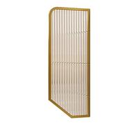 Gold Urinal Privacy ScreenWallMounted Decorative Partition Divider Metal & Translucent Glass Panel Stylish Toilet Protection Screen for Enhanced Privacy & Elegance