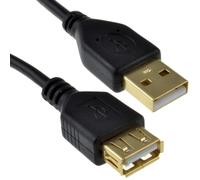 kenable GOLD USB 2.0 24AWG High Speed Cable EXTENSION Lead A Plug to Socket 0.3m