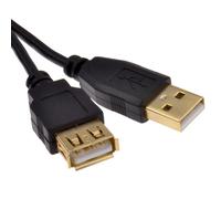 kenable GOLD USB 2.0 24AWG High Speed Cable EXTENSION Lead A Plug to Socket 3m