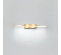 Gold Vanity Mirror Lights 12W LED Linear Wall Sconce Minimalist Bathroom Lighting Front Mirror Illumination Modern Decorative Fixture for Makeup and Grooming