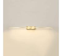 Gold Vanity Mirror Lights 12W LED Linear Wall Sconce Minimalist Bathroom Mirror Lighting Front Illumination for Makeup and Grooming