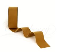 Gold Velvet Ribbon, 38mm Wide x 2 Metre Cut Length by Cranberry | Luxurious Single-Sided, Soft Velvet Trim, For Gift Wrapping, Wedding, Bows, Crafts, Christmas, Floral Arrangements & Decor
