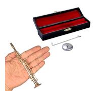 Gold Veneered Tiny Saxophone Bronze Workmanship Decorative Present for Kids Music Beloveds Artisanal Saxophone Copy