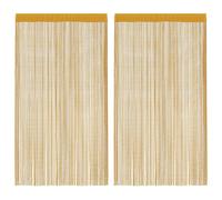 (gold) vidaXL 2x String Curtains Room Divider Background 100/140x250 cm Multi Colours