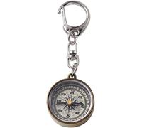 Gold Vintage Zinc Alloy Metal Compass with Chain, Key Ring Camping Compass Keychain Navigation Tools Key Ring,Compasses Electronics and Gadgets Recreation Accessories