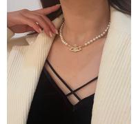 (Gold) Vivienne Westwood Necklace Mini Bas Relief Pearl