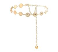 Gold Waist Chain Belt, Metal Concho Belt for Dresses, Jeans, Cowgirl