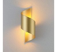 Gold Wall Light Spiral Sconce, Modern Wall Mounted Lamp Wall Sconces for Living Room Aisle Stairs Cloakroom Bedroom Bedside Lights, E27 Minimalist Wall Lighting Fixture