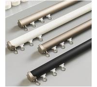 Gold Wall Mounted Curtain Track, Aluminum Single Curtain Rail with Silent Rollers, 1m (3.28FT) for Shower, RV, Ceiling, Room Dividers - Versatile Home Decor Solution