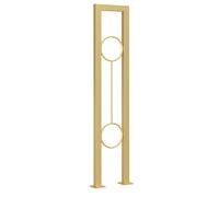 Gold Wall-Mounted Rectangular Stair Railing - 30in Safety il for Concrete Brick Stairs - Durable Indoor Staircase Guardrail Easy Installation Modern Design