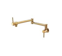 (Gold) Wall Mounted Rose Gold Pot Filler Folding Kitchen Faucet Tap