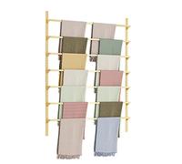 Gold Wall Mounted Scarf Display Rack - Modern Shawl nizer for Retail Stores Versatile Tie & Pants Holder Stylish Fabric Showcase for Commercial Apparel 120 cm Length