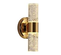 Gold Wall Sconces, LED Modern Sconces, Dining Room Wall Lighting, LED Wall Lights, Crystal Hardwired Wall Light Fixtures, for Living Room Bedroom Bathroom Hallway,