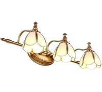 Gold Wall Sconces with Glass Shade 2Light Bathroom Vanity Lighting Retro European Makeup Mirror Light Elegant Wall Fixture for Home Decor and Modern Bathrooms