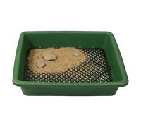 Gold Washing Pan, Rustproof, Precise, Stackable Stainless Steel Sieve, Accessories for Classification Sieves, for Potted Plants, Prospecting, Gardening, Mining and for Screening Rocks, Soil