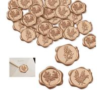 Gold Wax Seal Stickers, 45PCS Self-Adhesive Sealing Wax Stickers, Envelope Seal Sticker Adhesive Dots Olive Branch Embossed for Invitations Envelopes Gifts DIY Projects