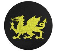 Gold Welsh Dragon Flag Puzzle for Adults 195 PCS Round Funny Jigsaw Puzzles Decoration