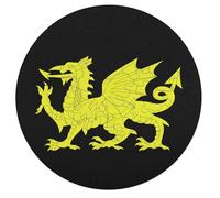 Gold Welsh Dragon Flag Puzzle for Adults 68 PCS Round Funny Jigsaw Puzzles Decoration