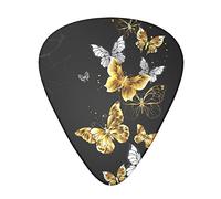 Gold White Butterflies Black Advanced guitar pick 12 pieces Three thicknesses for bass, electric guitar, acoustic guitar bag