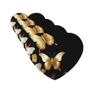 Gold White Butterflies Black Car Air Freshener Cards for Women Men 4 Pack Cute Car Accessories Long Lasting Scent Car Diffuser Hanging Auto Aromatherapy Tablets Car Fresheners Gifts