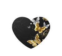 (Gold White Butterflies Black) Printed Paper Car Air Freshener Lavender Scented Hanging Odor Remover 10/40/100 Pcs for Vehicle Home Closet Wardrobe - Heart Shape