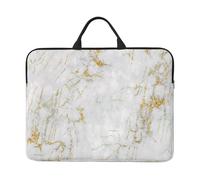 Gold White Marble, 14 Inch Laptop Sleeve, Notebook Bag Laptop Case Sleeve Briefcase with Handle