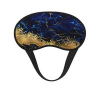 Gold White Marble Wave Navy Blue, Full Eye Covers Light Blocking Eye Masks Blackout Sleep Eye Muffs