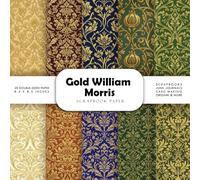 Gold William Morris Scrapbook Paper: Double-Sided Decorative Craft Papers for Junk Journals, Wrapping, Card Making, Mixed Media & More