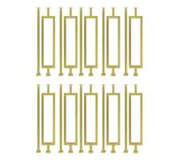 Gold Wrought Iron Stair Balusters - 3x3cm Square Rust-Resistant Stair Case Spindles Set Indoor Outdoor Use - Angle Adjustable Lightweight Yet Sturdy