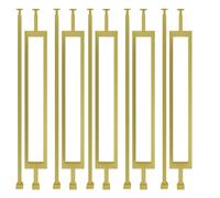 Gold Wrought Iron Stair Balusters - 3x3cm Square Rust-Resistant Stair Case Spindles Set Indoor Outdoor Use - Angle Adjustable Lightweight Yet Sturdy