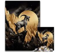 Gold X Mountain Goat 1000 Pieces Puzzles for Adults Impossible Jigsaw Puzzles for Adults HighDifficulty Brain Teaser for Teenagers 1000 PCS(38x26cm)