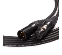 Gold XLR to XLR Cables. Van Damme Neutrik Balanced Cable. Microphone Patch Leads