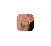 Gold Y2k Statement Irregular Liquid Earrings for Women Hollow Geometric Metal Stud Earrings Lightweight Huggie Earrings Ear Jewelry Gift for Her, L, Metal, No Gemstone