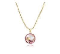 Gold Zodiac Constellation Star Sign Astrology Sparkling Opalite Pendant Necklaces Christmas Birthday Jewellery Gift for Women Daughter Granddaughter Family