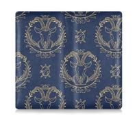 Gold Zodiac Sign Aries Navy Blue Pu Leather Car Registration and Insurance Card Holder Auto Truck Comparment Accessories Case for Driver Auto Owners Trailer Motorcycle Boat, gold zodiac sign Aries