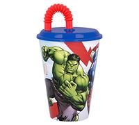 Gold1 Kids Character Sports Tumbler 430ML Drinking Re-usable Plastic Cup with Straw (Avengers Rolling Thunder)