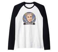 Golda Meir Israeli Prime Minister Retro Style Graphic Raglan Baseball Tee