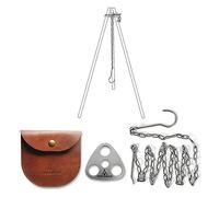 GOLDACE Camping Gear and Equipment - Campfire Cooking Accessories Set - Radiate Portable Cookware - Dutch Oven Camping Cookware - Outdoor Camp Tripod Cooking
