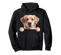 Goldador Funny Peeking Golden Labrador Mix Dog Lover Pullover Hoodie