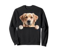 Goldador Funny Peeking Golden Labrador Mix Dog Lover Sweatshirt