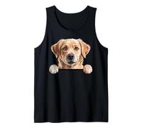 Goldador Funny Peeking Golden Labrador Mix Dog Lover Tank Top